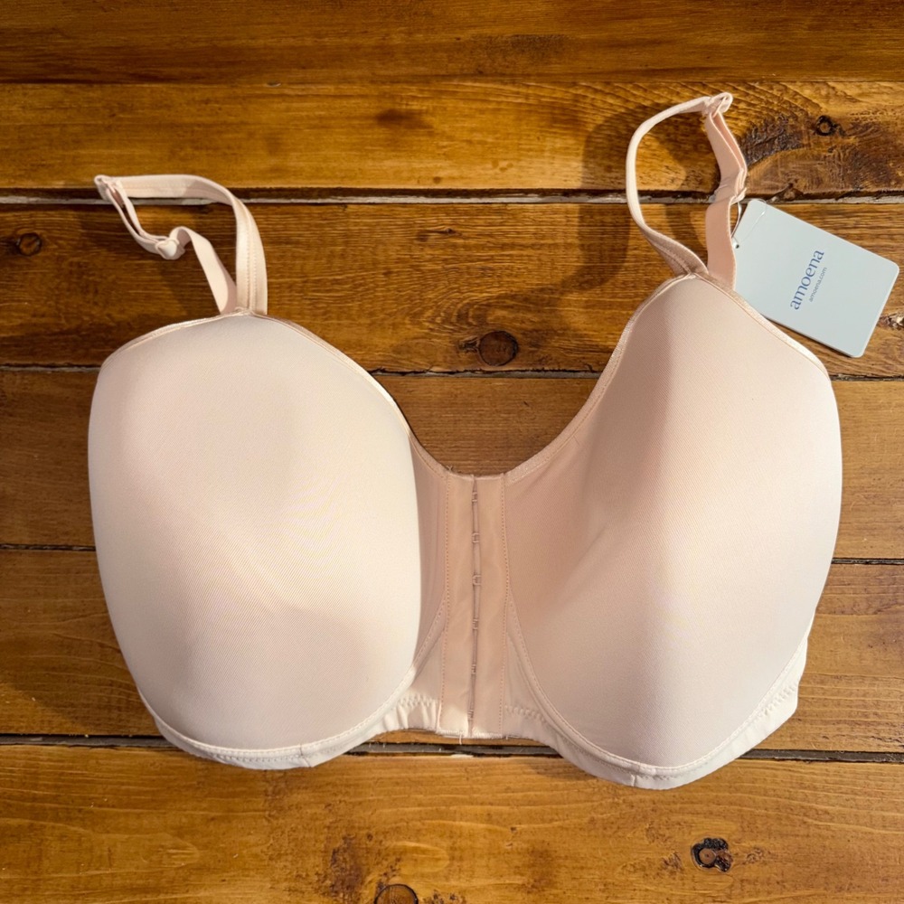 Amoena Mara SB FC Bra Womens 36G Nude Front Closure Wire-Free Pocketed 44806 NEW